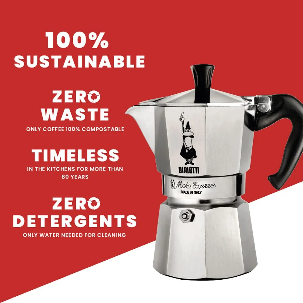 Cafetière HOME Mokita – 6 Tasses, Aluminium Et Plastique, Couleur Argent/noir, Design Rétro